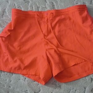 Vibrant Orange Women's Athletic Shorts